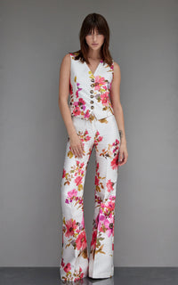 MIKA | Pantalon flare imprimé floral
