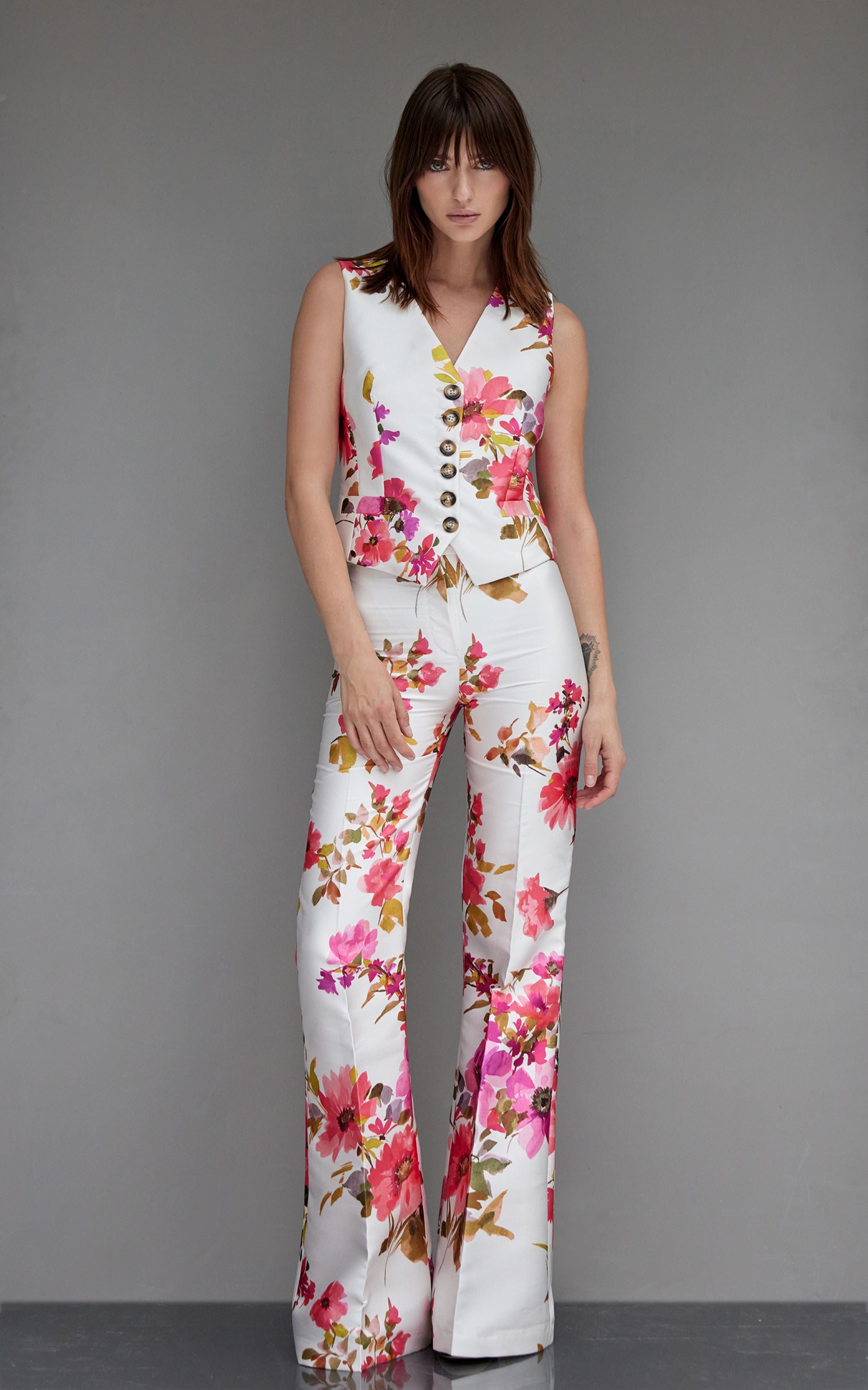 MIKA | Pantalon flare imprimé floral
