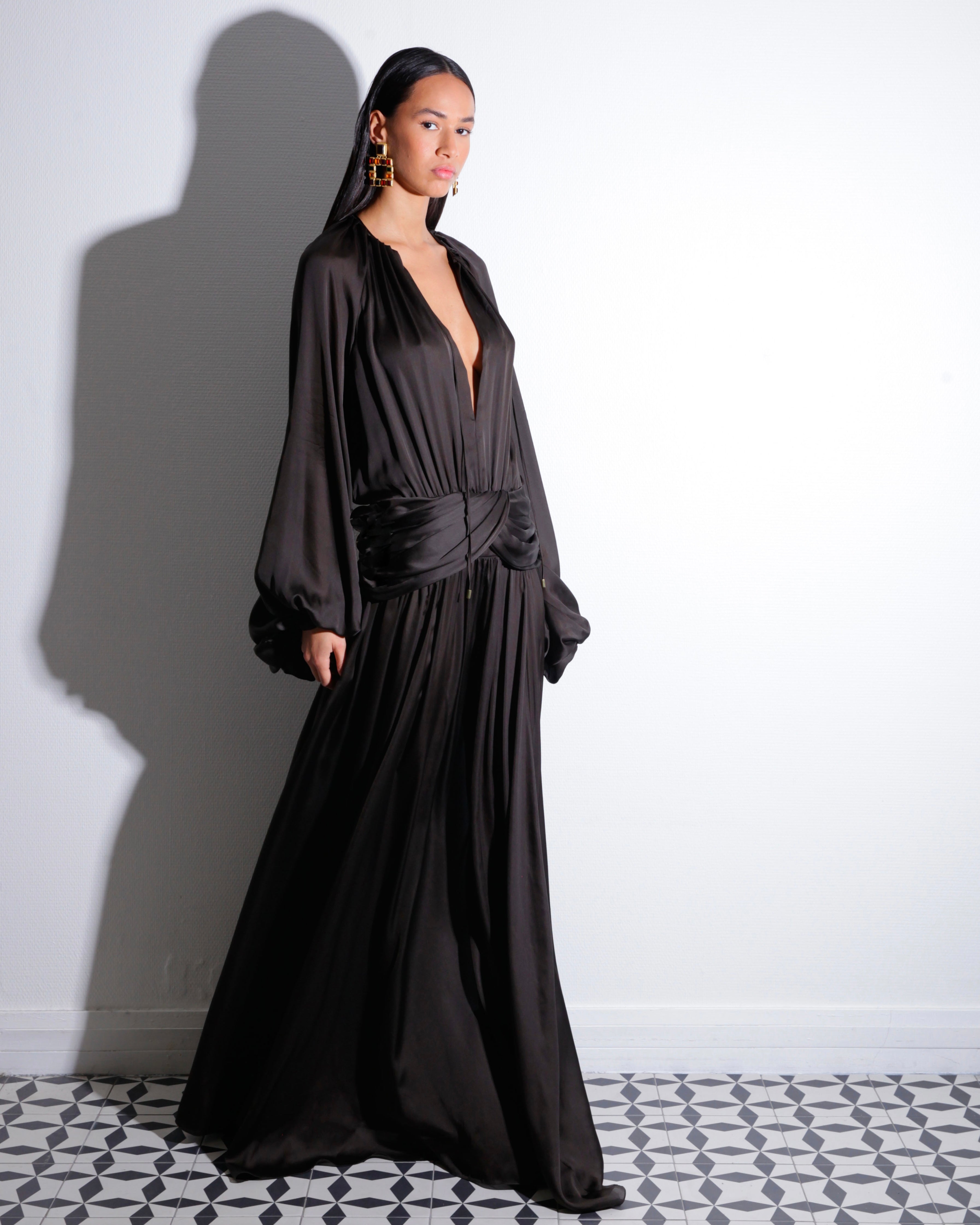 Divina Dress - Silk Brown