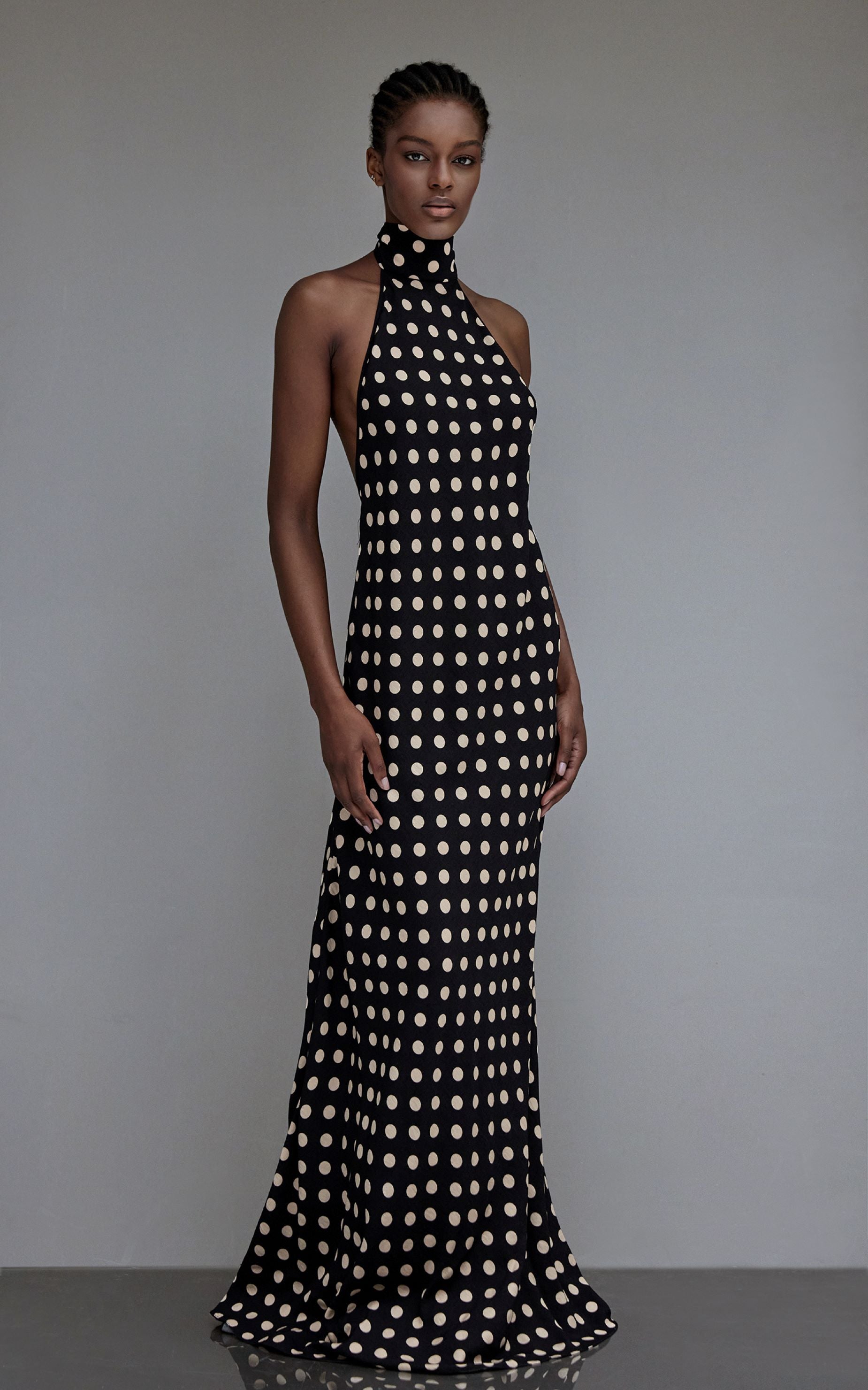 JAMIE | Robe longue dos nu imprimée