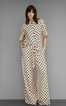 BROWN | Pantalon fluide en rayonne