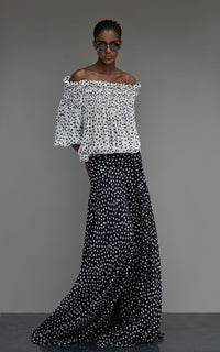 GRACE | Top imprimé viscose et soie