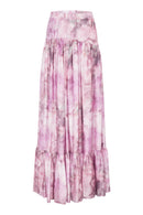 LOUISA | Blooming Flowers-print silk maxi skirt