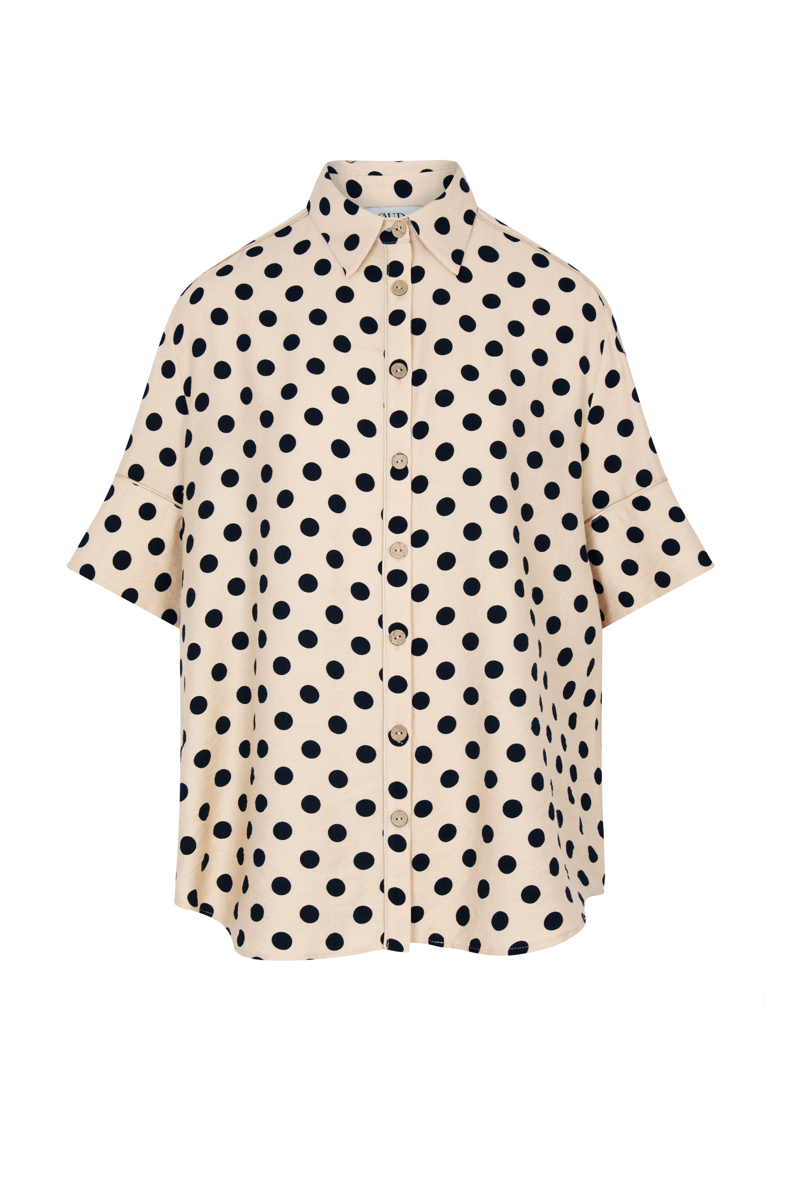 LAURA | Women’s short-sleeve printed shirt, maxi dots