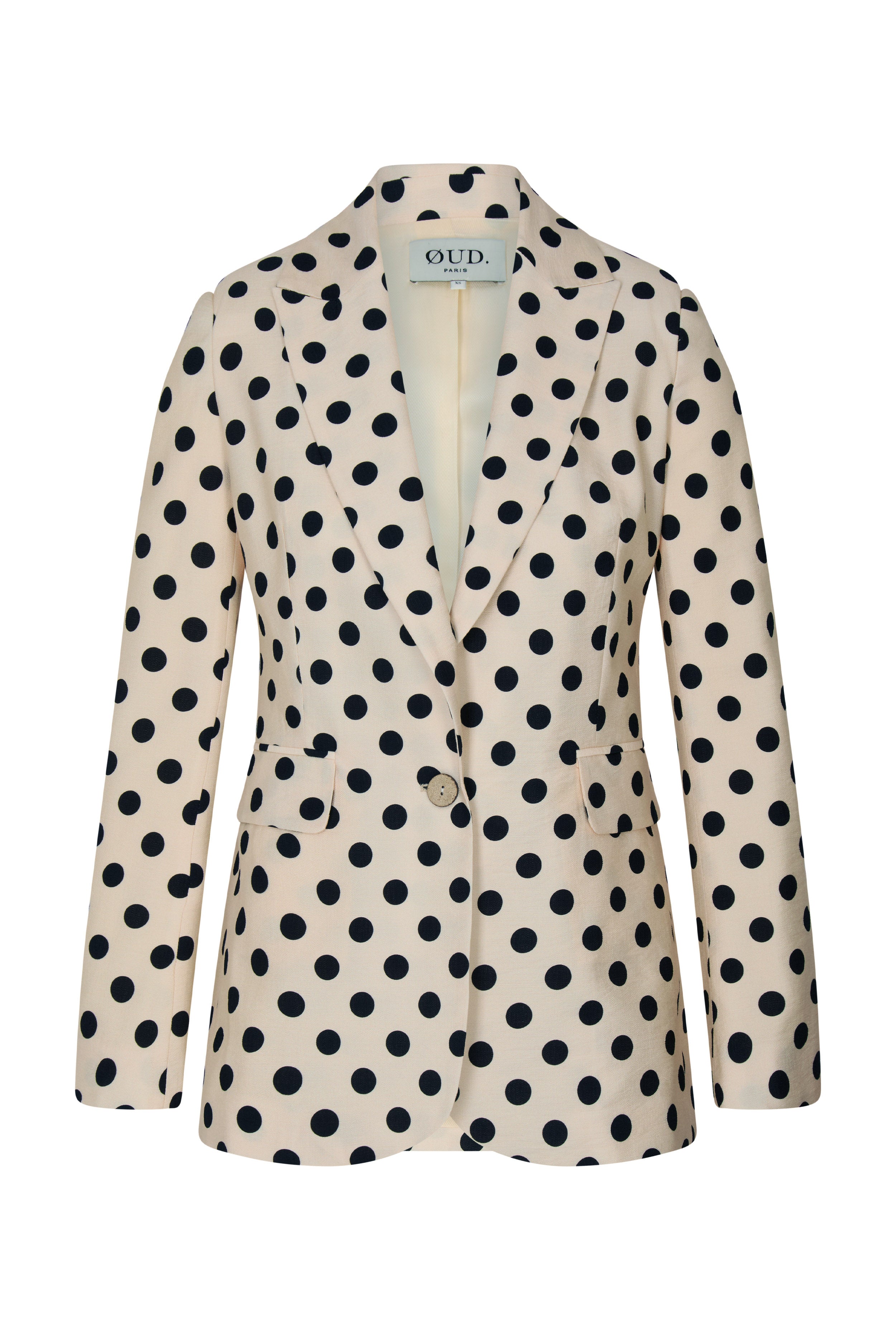BRANDON | Women’s couture jacket, maxi dots print