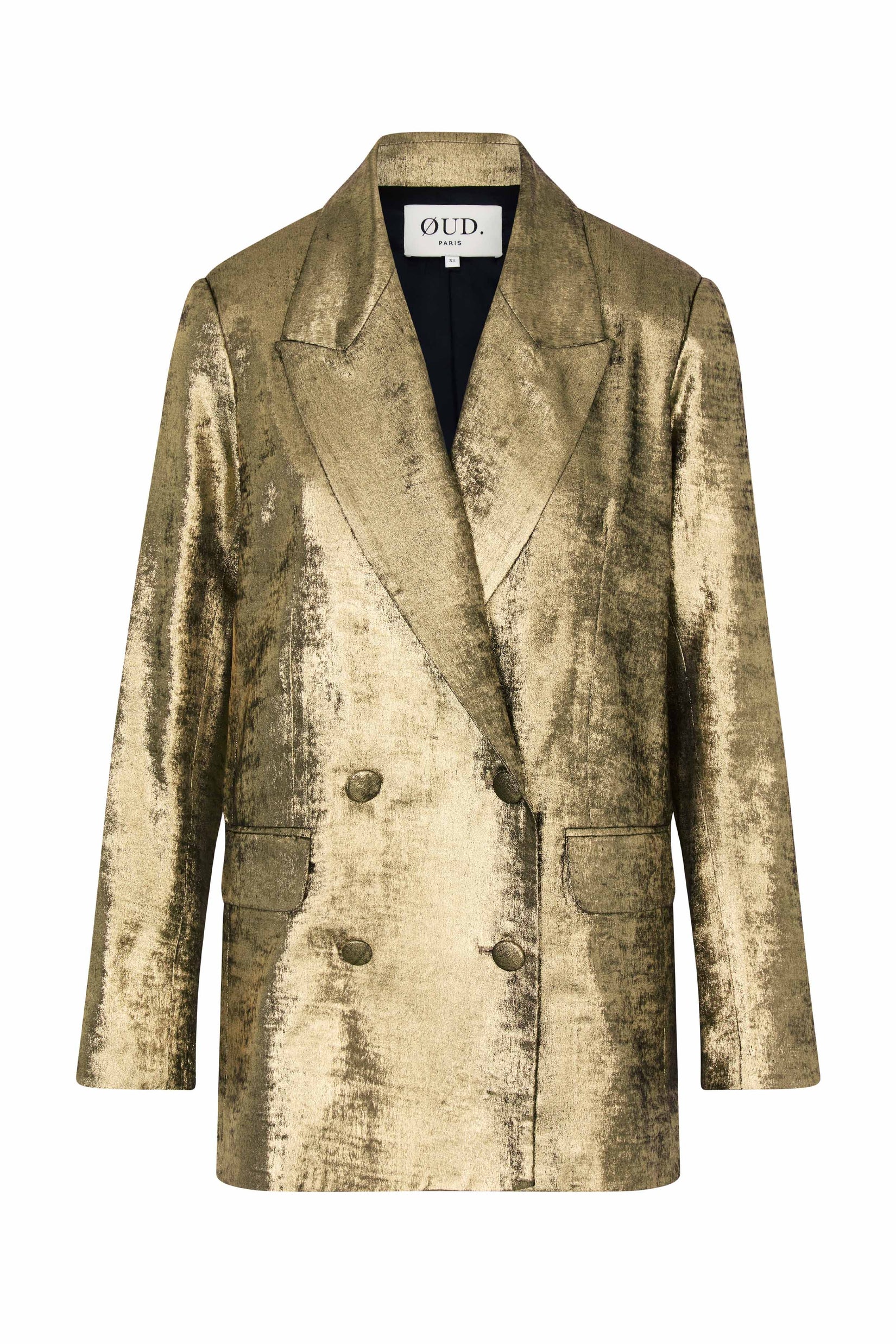 JIMMY | Veste souple or oversize double boutonnage