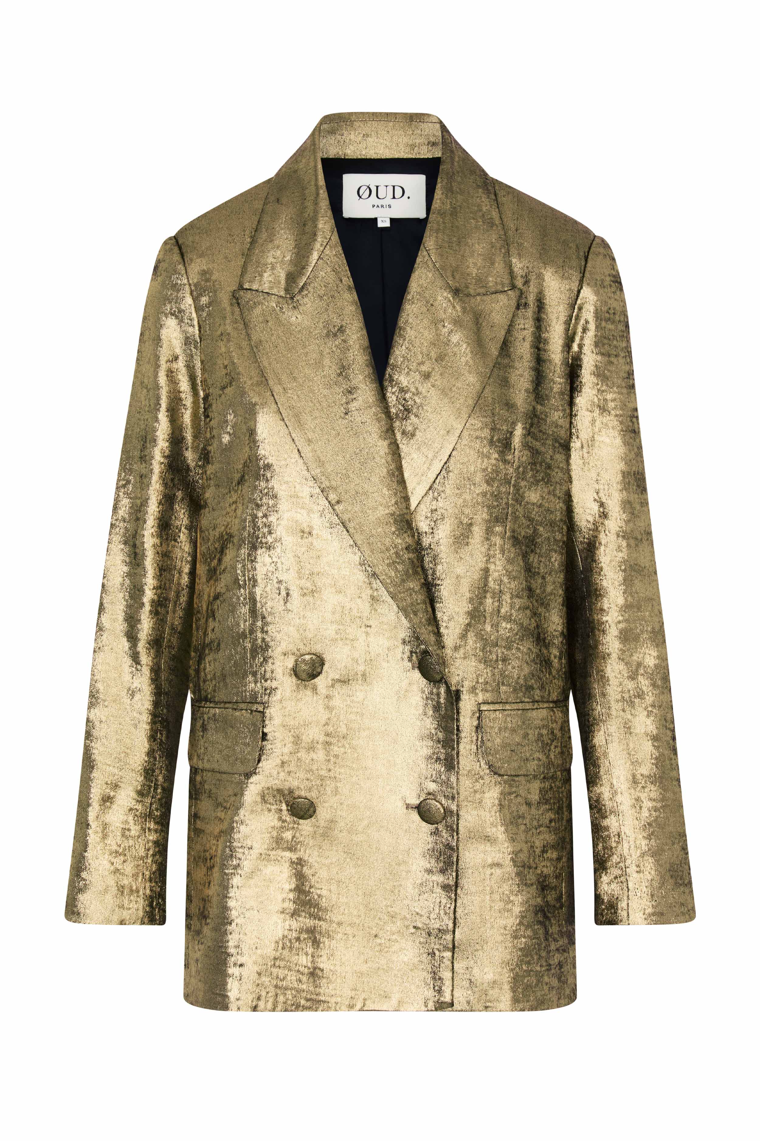 JIMMY | Veste souple or oversize double boutonnage