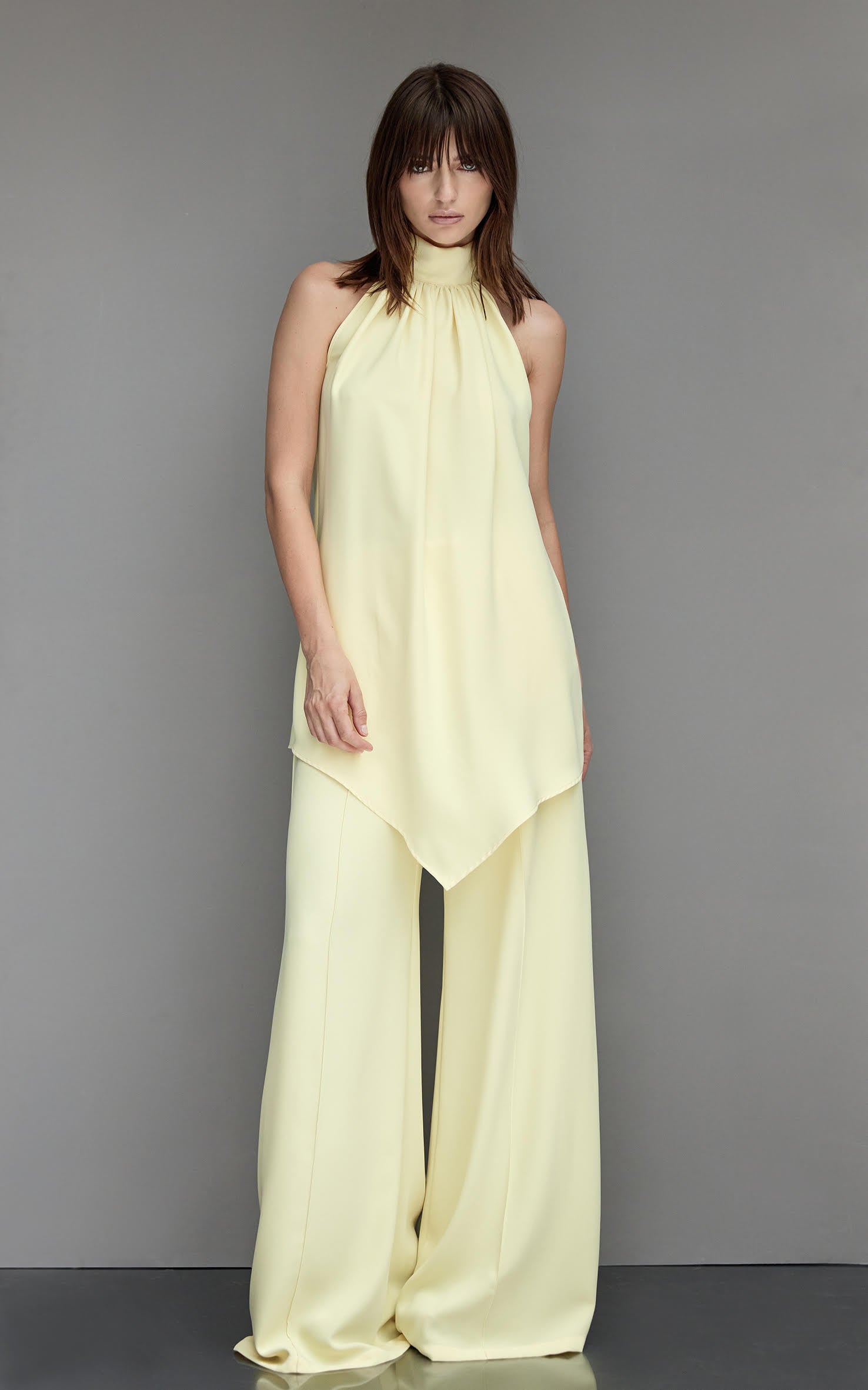 HOLLIE | Top pointu jaune