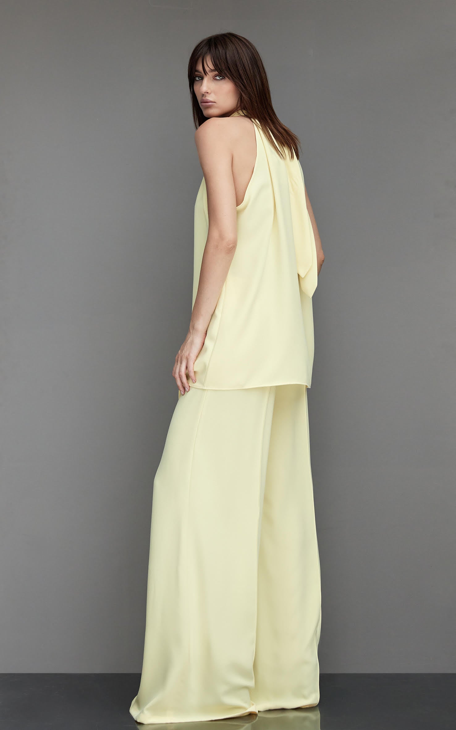 HOLLIE | Top pointu jaune