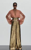 CALIX | Top décolleté mousseline