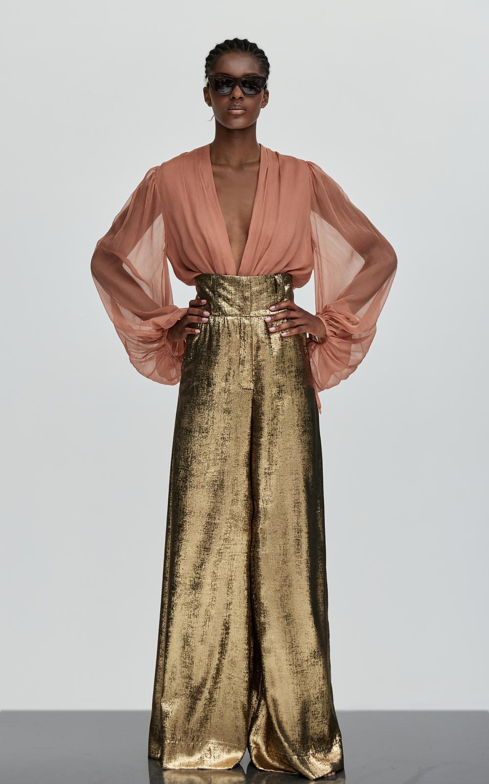 CALIX | Top décolleté mousseline